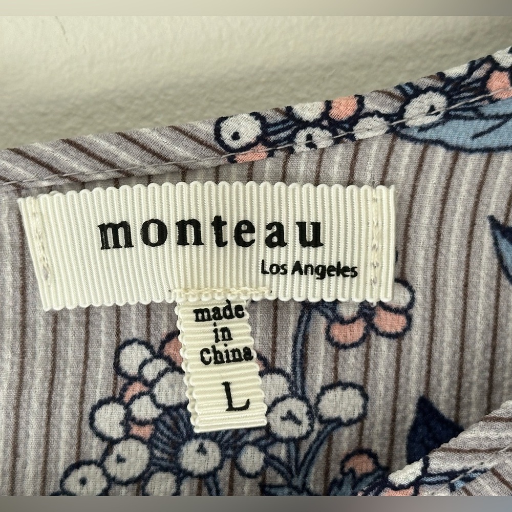 Monteau Floral Blouse Top - Picture 3 of 3